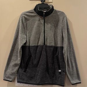 DSG Everyday Heather Gray/Black Polar Fleece 1/2 Zip Pullover